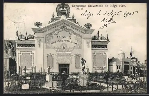 AK Liège, Exposition Universelle 1905, France Agriculture-Horticulture