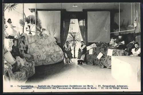 AK Anvers, Exposition, Etablissement des Franciscaines Missionnaires de Marie, 21, Rue du Congo