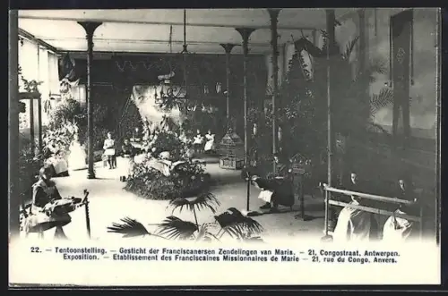 AK Anvers, Exposition, Etablissement des Franciscaines Missionnaires de Marie, 21, Rue du Congo