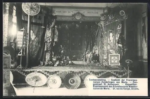 AK Anvers, Exposition, Etablissement des Franciscaines Missionnaires de Marie, 21, Rue du Congo
