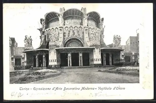 AK Torino, Exposizione Int. d`Arte Decorativa Moderna, Vestibolo d`Onore