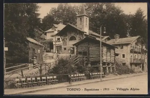 AK Torino, Esposizione 1911, Villaggio Alpino
