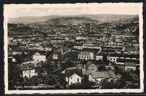 AK Schreckenstein a. Elbe, Blick über die Dächer