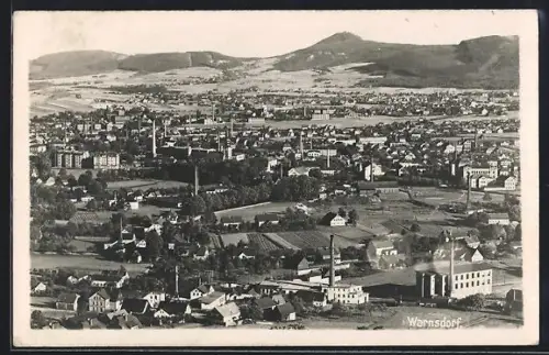 AK Warnsdorf, Blick auf die Stadt und Umgebung