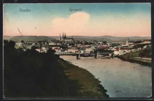 AK Kaaden, Egerpartie mit Brücke