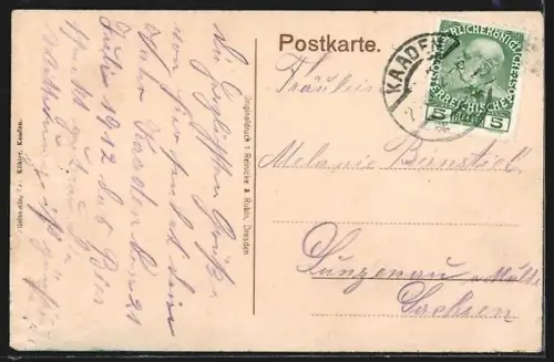 AK Kaaden, Egerpartie mit Brücke