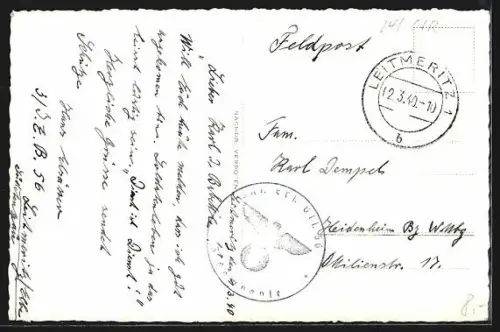 AK Leitmeritz, Elbdampfer Leitmeritz liegt vor Anker