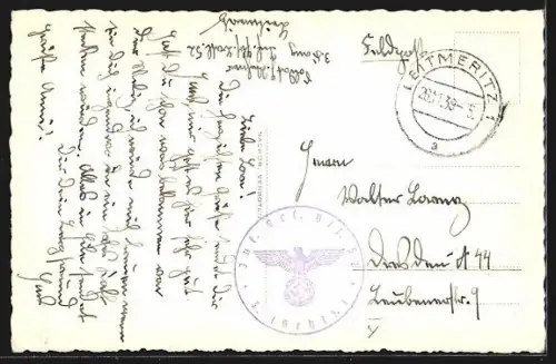 AK Leitmeritz a. Elbe, Teilansicht mit Uferpartie