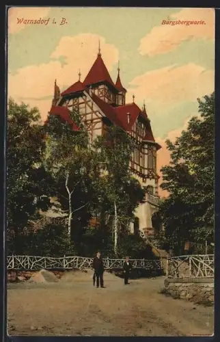 AK Warnsdorf i. B., Partie an der Burgsbergwarte