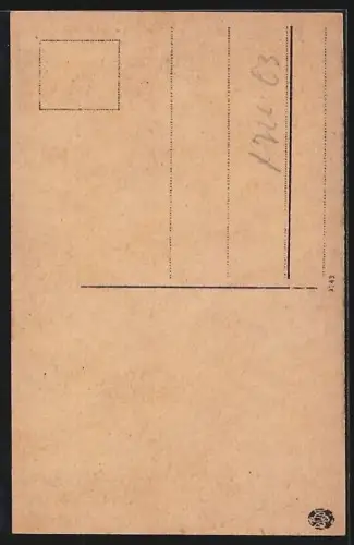 AK Aussig a. E., Brückenpartie, Blick über den Ort