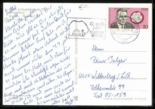 AK Berlin, Alexanderplatz mit Parkplatz