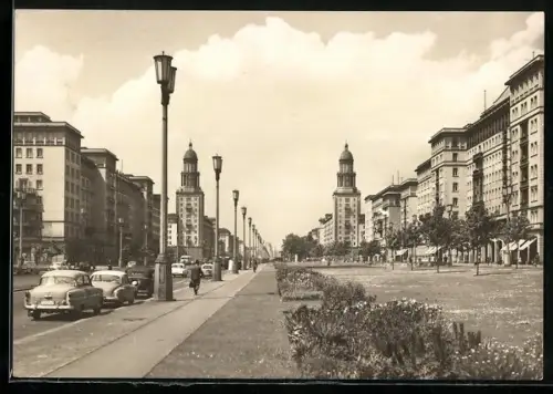 AK Berlin, Frankfurter Allee mit Frankfurter Tor