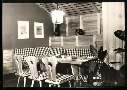 AK Berlin, Hotel Ermelerhaus, Zille-Ecke, Innenansicht