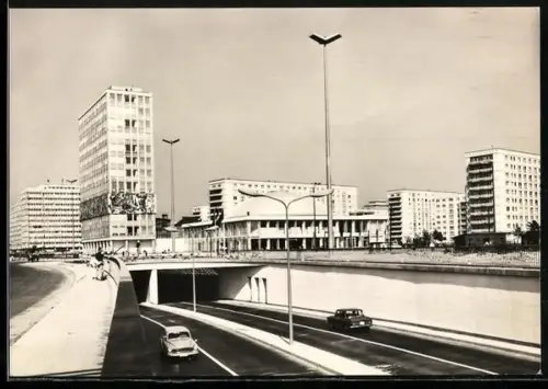 AK Berlin, Blick auf den neuen Autotunnel