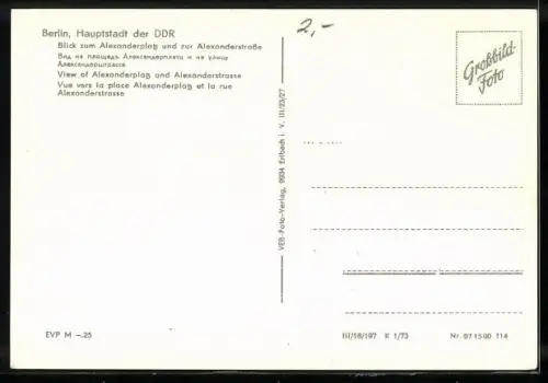 AK Berlin, Alexanderplatz mit Alexanderstrasse