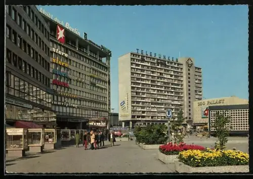 AK Berlin, Breitscheidplatz mit Hochhäuser am Zoo