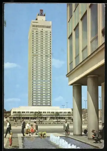 AK Berlin, Hotel Stadt Berlin, Blick vom Haus des Lehrers
