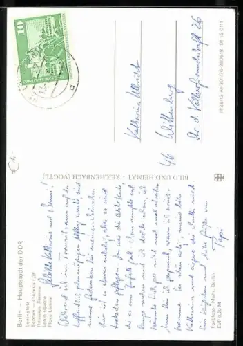 AK Berlin, Leninplatz mit Standbild