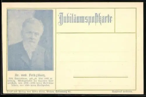 AK Dr. med. Ferd. Goetz, Mitbegründer der deutschen Turnerschaft