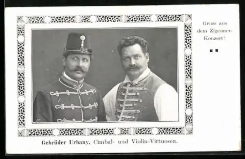 AK Gebrüder Urbany, Cimbal- und Violin Virtuosen