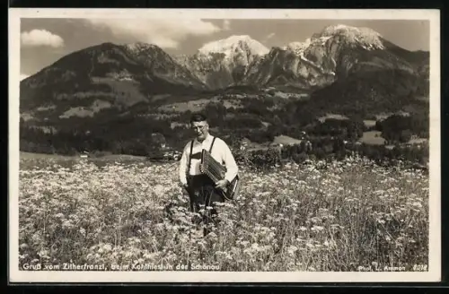 AK Zither, Zitherfranzel beim Kohlhiesl