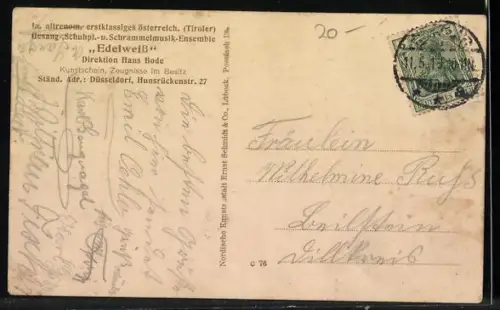 AK Tiroler Trachtenkapelle Edelweiss