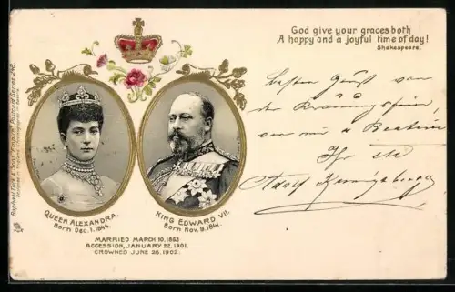 AK Queen Alexandra and Kind Edward VII. von England