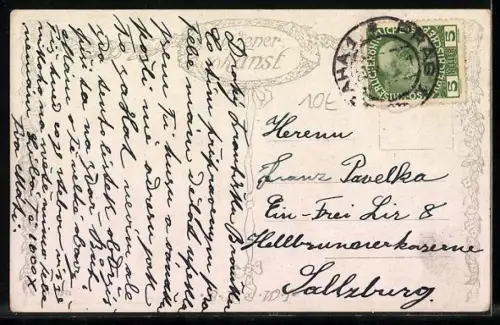 Künstler-AK Haydn, Portrait orgelspielend