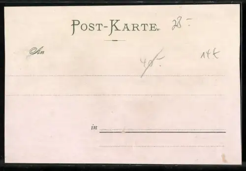 Lithographie 3 Frauen und 3 Männer in bayrischer Volkstracht auf einer Wiese vor Oberfranken