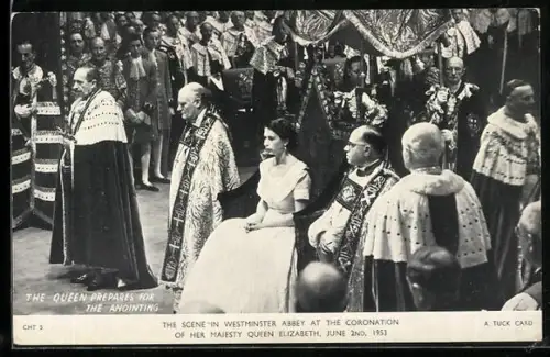 AK The Scene in Westminster Abbey at the Coronation of her Majesty Queen Elizabeth, June 2nd, 1953