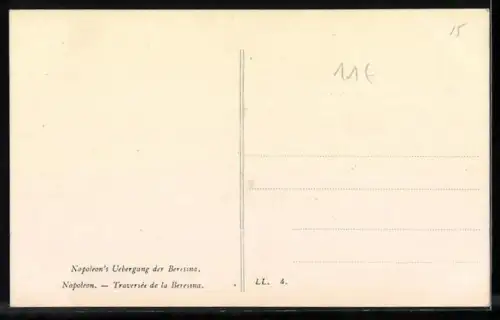 AK Napoleon's Übergang der Beresina im Winter bei Schnee