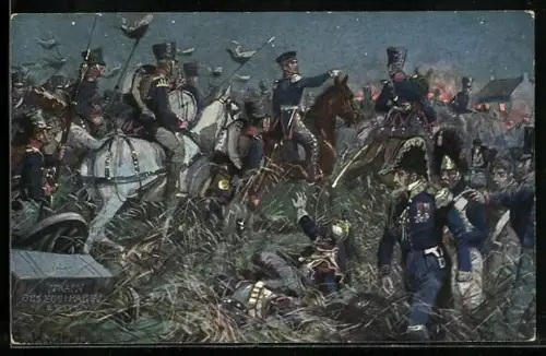 AK Gneisenau leitet die Verfolgung Napoleons nach der Schlacht von Belle-Alliance, 18. Juni 1815