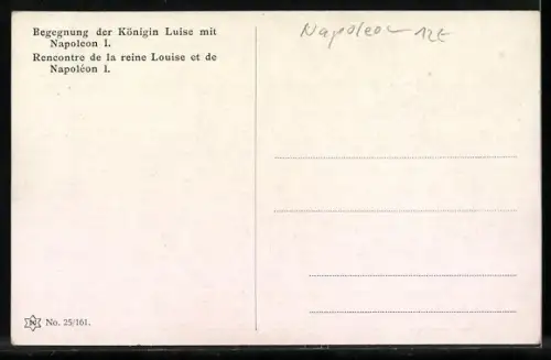 AK Begegnung der Königin Louise mit Napoleon I.