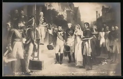 Künstler-AK Versailles, Musée de Versailles, Napoleon recon la Reine de Prusse a Tilsit