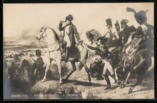 AK Bataille de Wagram, Musee de Versailles, Napoleon mit Gefolge