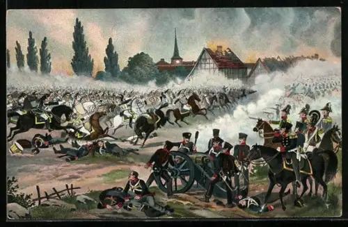 AK Wachau, Schlacht bei Wachau, Napoleon will das Zentrum der feindlichen Stellung durchbrechen