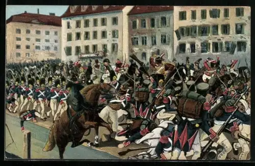 AK Flucht Napoleons am 19. Oktober 1813