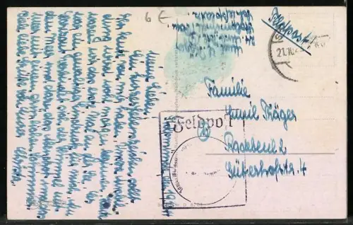 Künstler-AK Ferdinand Barlog: Hauptfeldwebel bei trinkenden Soldaten