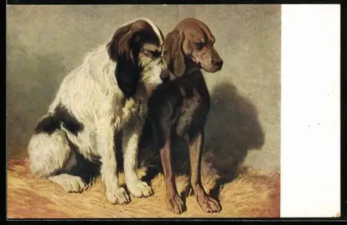 AK Sitzende Jagdhunde