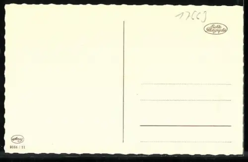 AK Briefmarkensprache, Porträt einer Frau in einem Herzrahmen