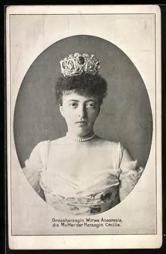 AK Grossherzogin Wittwe Anastasia von Mecklenburg