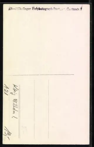 AK König Wilhelm I. von Württemberg und seine Frau