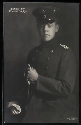 AK Heinrich XIV., Erbprinz Reuss in Uniform