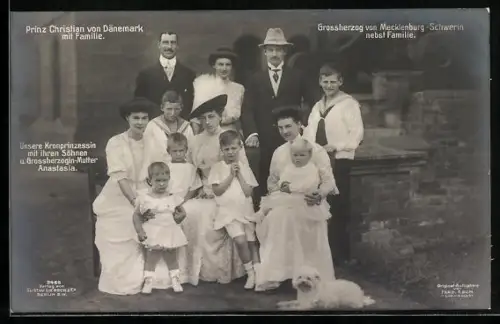 AK Prinz Christian von Dänemark und Grossherzog von Mecklenburg-Schwerin nebst Familien
