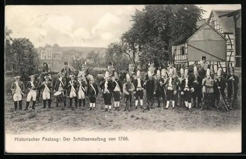 AK Voerde / Haspe, 300 jährige Jubelfeier d. Schützenverein 1907, Historischer Festzug, Schützenaufzug von 1766