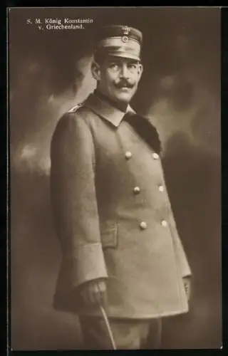 AK König Ludwig Konstantin von Griechenland im Mantel