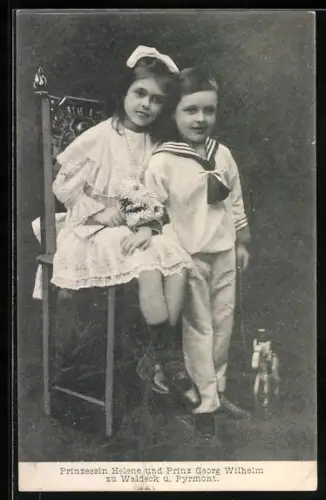 AK Prinzessin Helene und Prinz Georg Wilhelm zu Waldeck u. Pyrmont