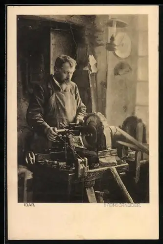 AK Idar, Steinschneider in der Werkstatt