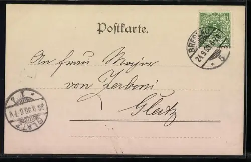 AK Vermählung von Prinzessin Feodora von Sachsen-Meiningen und Prinz Reuss, Heinrich XXX. 1898