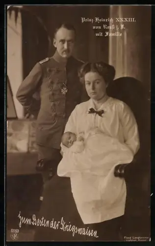 AK Prinz Heinrich XXXIII. Reuss j. L. mit Familie